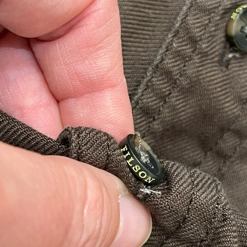 Filson brown button down men's M 5-oz woven Smokey Bear graphic print rare - Picture 3 of 7